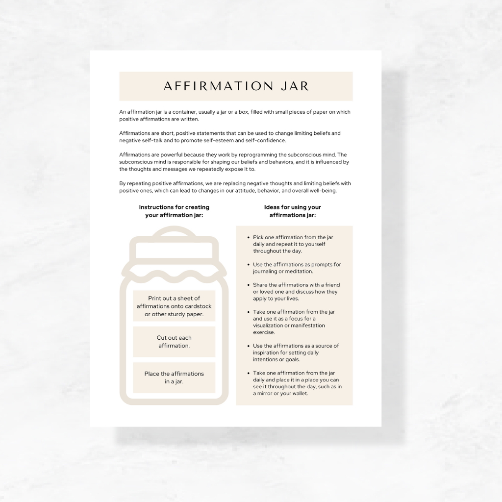 Affirmation Jar